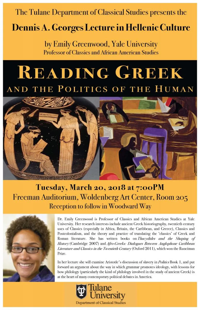 Flyer for 2018 Georges Lecture