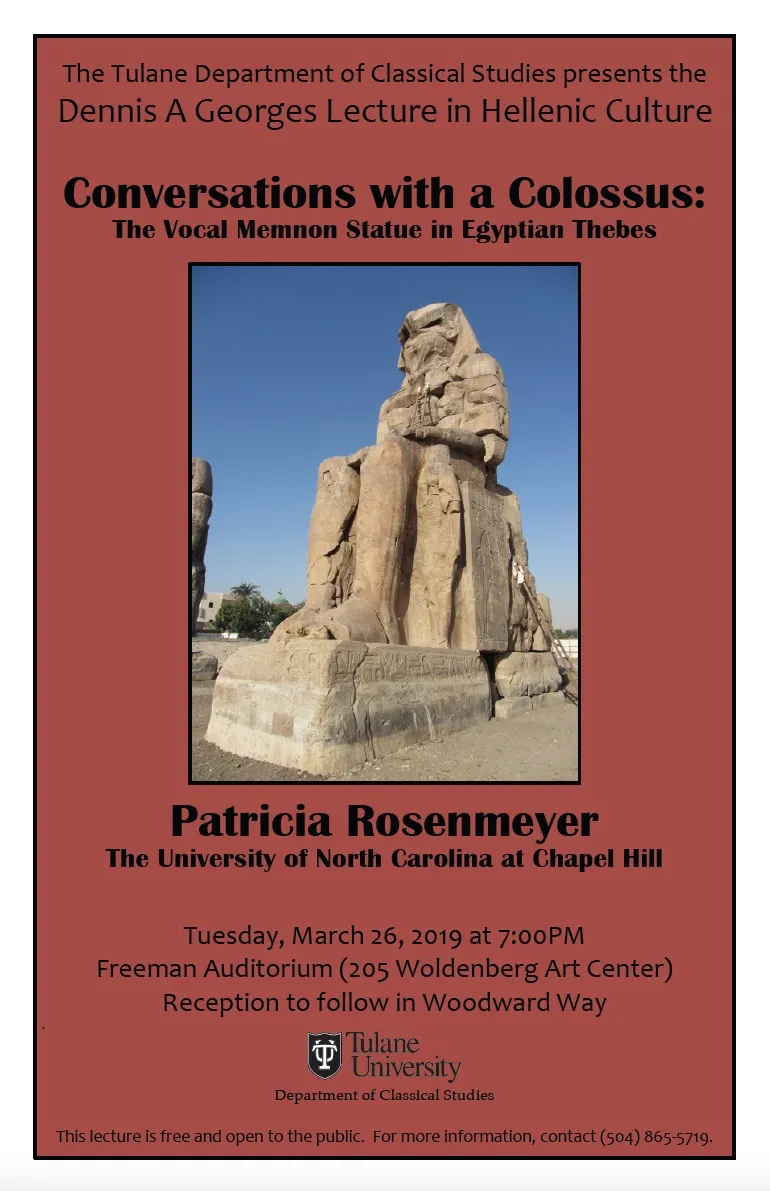 Flyer for 2019 Georges Lecture: Conversations with a Colossus