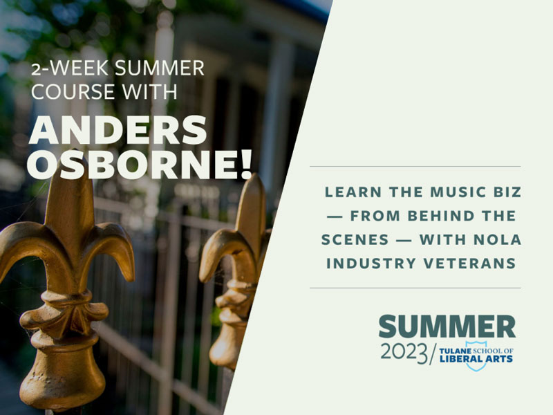 2-week Summer Course history of the music business, leadership skills, and professional pathways